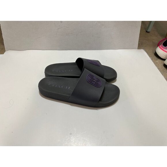 Coach Patch Logo Grey Slide Sandal Men's Size 9.0 - Picture 3 of 10